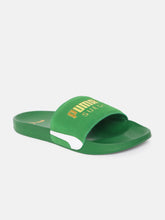 Load image into Gallery viewer, 03c7a98f-5bc4-4ffa-9c67-eb480c27571f1617798054585-Puma-Unisex-Green-Printed-Leadcat-FTR-Suede-Classic-Sliders-2.jpg
