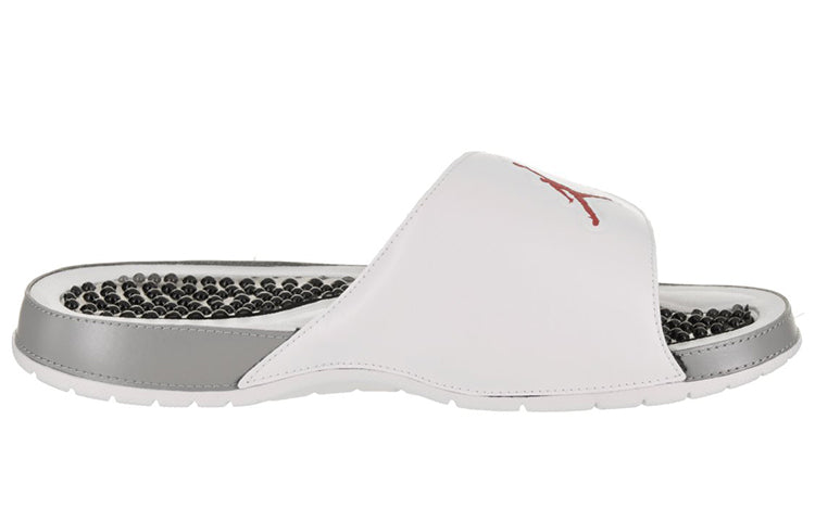 With Original Box Air Jordan Hydro 5 Slide White Red Silver