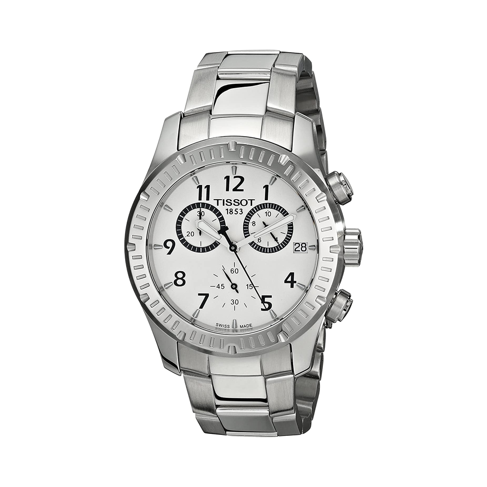 AAA Copy - With original box TISSOT T0394171103700 V8 CHRONOGRAPH SS SILVER DIAL MEN'S WATCH