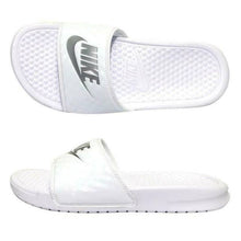 Load image into Gallery viewer, By_Rich_Ale_slipper_style_hawai_ #Nike Womens Benassi JDI White/Silver - (343881 102) - WT - R2L15
