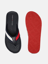 Load image into Gallery viewer, 31b0ff40-30fc-43c0-934e-27d793089ac21628665319083-Tommy-Hilfiger-Men-Navy-Blue-Printed-Thong-Flip-Flops-413162-4.jpg
