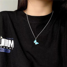 Load image into Gallery viewer, AVR JEWELS Pretty Blue butterfly Neck pendant for women and girls
