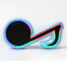 Load image into Gallery viewer, Arsha lifestyle Mini Portable Music Note Shape Speaker Subwoofer Colorful Musical Note LED Lighting Sound For Creatives Gift Computer Phone Sound Equipment
