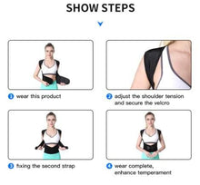 Load image into Gallery viewer, Adjustable Back Posture Corrector/ Slouching Relieve Pain Belt Women Men
