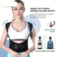 Load image into Gallery viewer, Adjustable Back Posture Corrector/ Slouching Relieve Pain Belt Women Men
