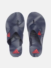 Load image into Gallery viewer, 5e6c6534-b6c2-4f03-b950-af0127e2818f1613976479360-ADIDAS-Men-Navy-Blue-Grey-Printed-IND-Comfort-Thong-Flip-Fl-1.jpg
