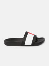 Load image into Gallery viewer, 6bc45e6f-9726-4742-b102-7310802bc1e11626350125178-Tommy-Hilfiger-Men-Black-Red-Colourblocked-Sliders-66416263-3.jpg
