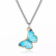 Load image into Gallery viewer, AVR JEWELS Pretty Blue butterfly Neck pendant for women and girls
