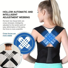 Load image into Gallery viewer, Adjustable Back Posture Corrector/ Slouching Relieve Pain Belt Women Men
