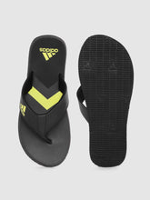 Load image into Gallery viewer, 89d90c4d-767e-47d4-ba13-97ae8a122ddc1623049471859-ADIDAS-Men-Black-Yellow-Colourblocked-Thong-Flip-Flops-4791-4.jpg
