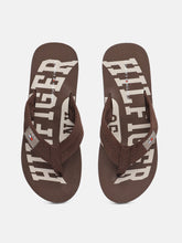 Load image into Gallery viewer, f4e399d2-16d0-4166-afa8-e4ea63af6c0b1628662114547-Tommy-Hilfiger-Men-Brown-Printed-BEACH-Thong-Flip-Flops-4671-1.jpg
